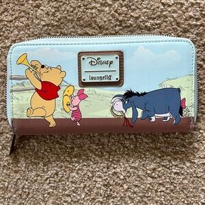 Disney Loungfly Wallet, Winnie and Friends Parade, Zipper Closure